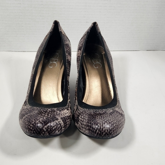 BCBG Paris Women's Wedges, 6.5, Black, Cream, Grey - Picture 6 of 6